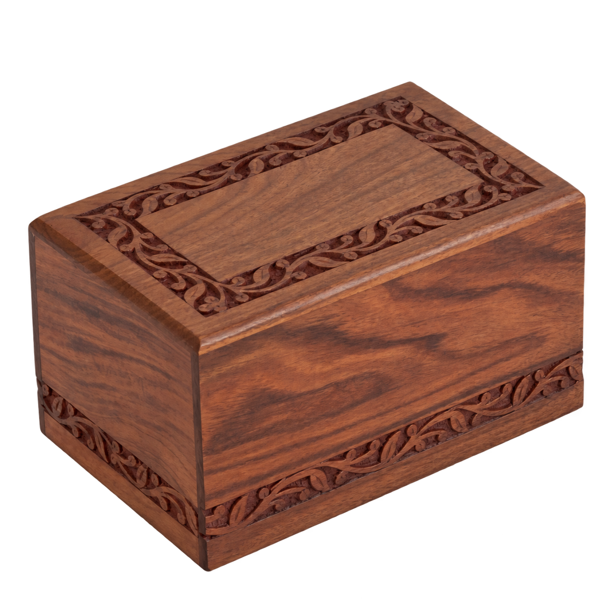 Border Carved Box Urn